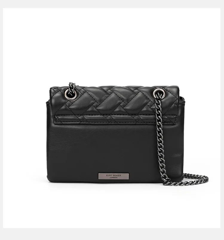 KURT GEIGER LONDON Women Shouder Bag Fashion Mini Quilted Eagle Metal  Cross Body Bag Embroidery PU Leather Ladies Brand Purse