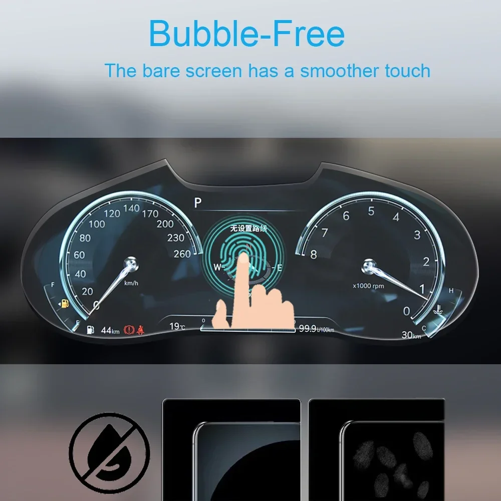 MUQSHI Car speedometer LCD screen anti stain matte TPU film high gloss protective film accessories For Genesis GV80 2019-2023