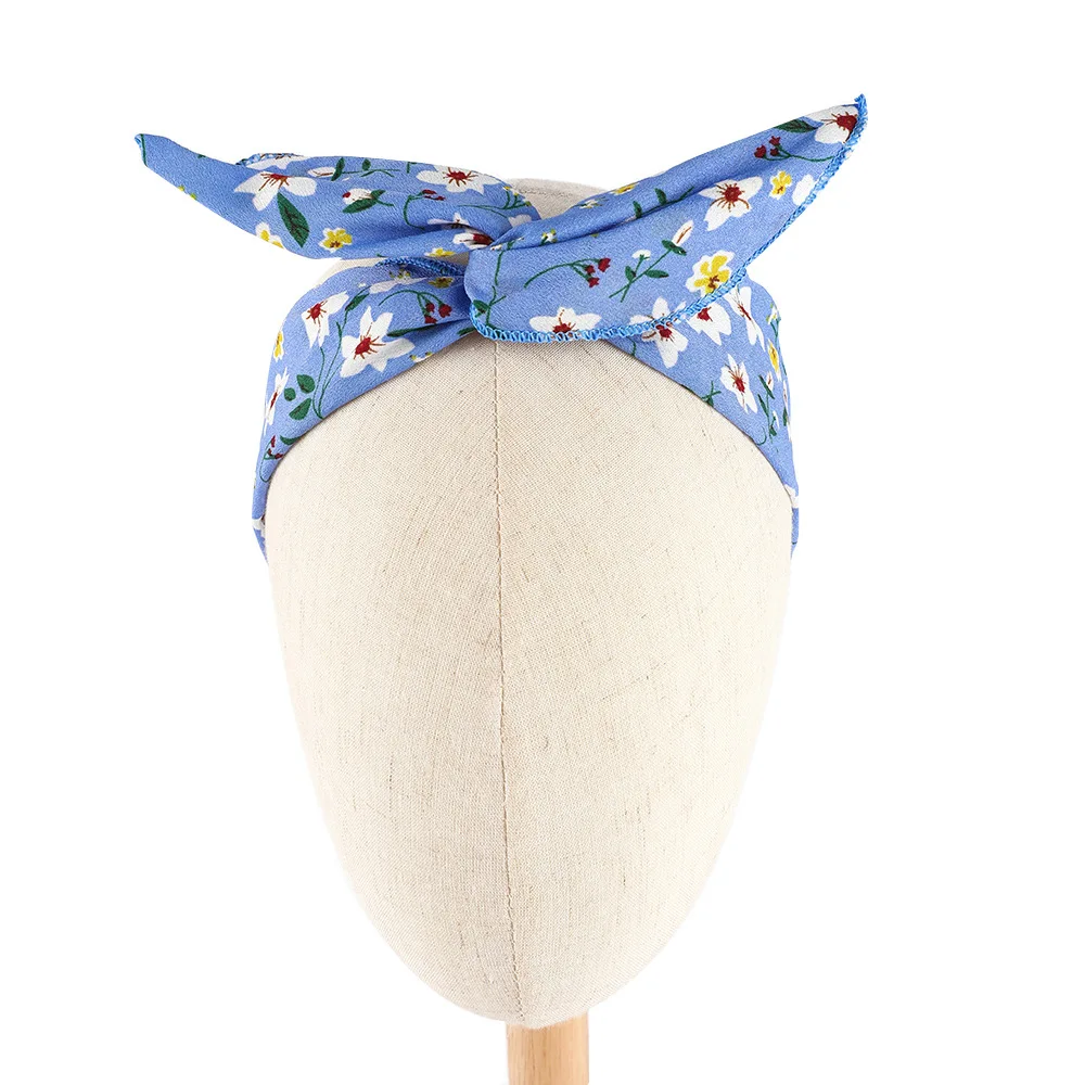 2 قطعة نمط جديد الموضة الطازجة الصغيرة المكسورة زهرة رباط شعر النساء عقال الفتيات العصابات الشعر إكسسوارات الشعر أغطية الرأس #5