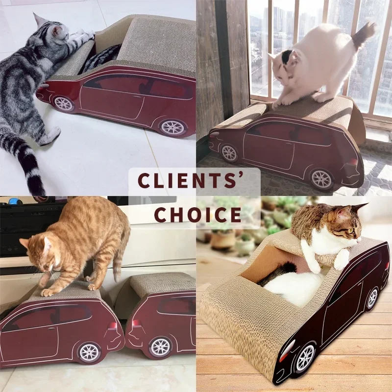 

Car Shape Cat House Cat Scratcher for Cat Hideout Play and Scratch Ultimate Cat Scratch Bed Long lasting