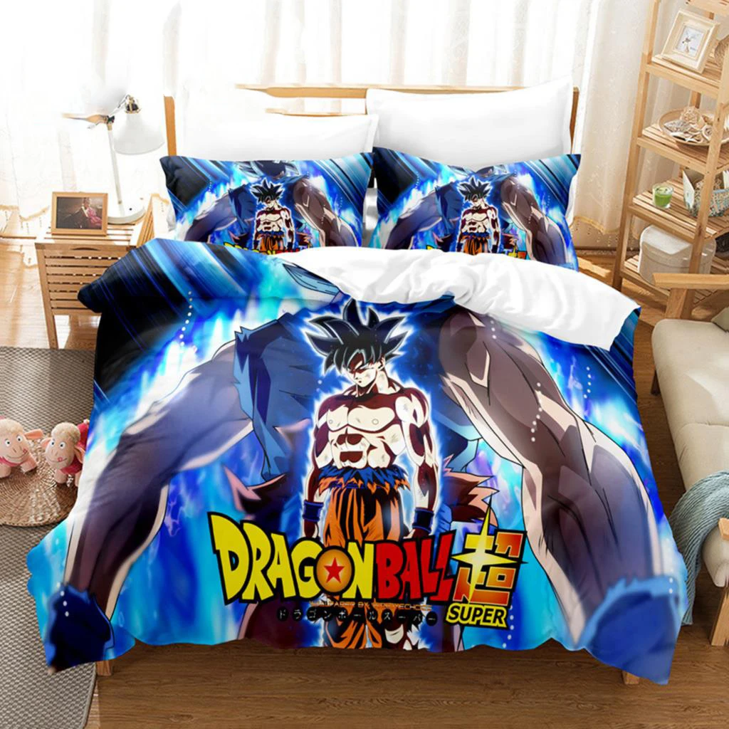 

Japanese Anime Dragon Ball Son Goku Bedding Set Kids Cartoon Children Boy Bedroom Single Queen King Quilt Duvet Cover Bedclothes