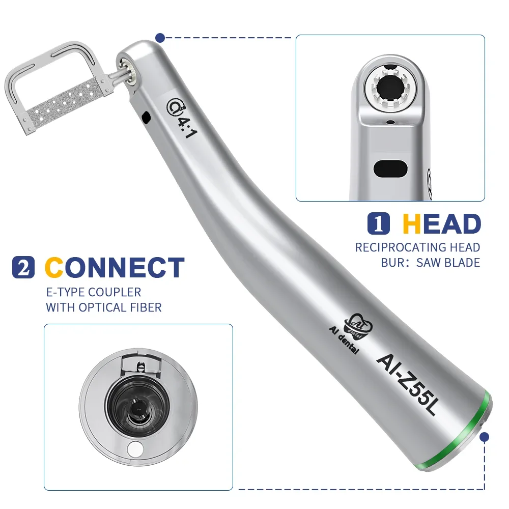 

EVA-Z55L IPR System Orthodontic Handpiece 4:1 Contra Angle Vertical Reciprocating Interproximal Enamel Stripping EVA Tips factor