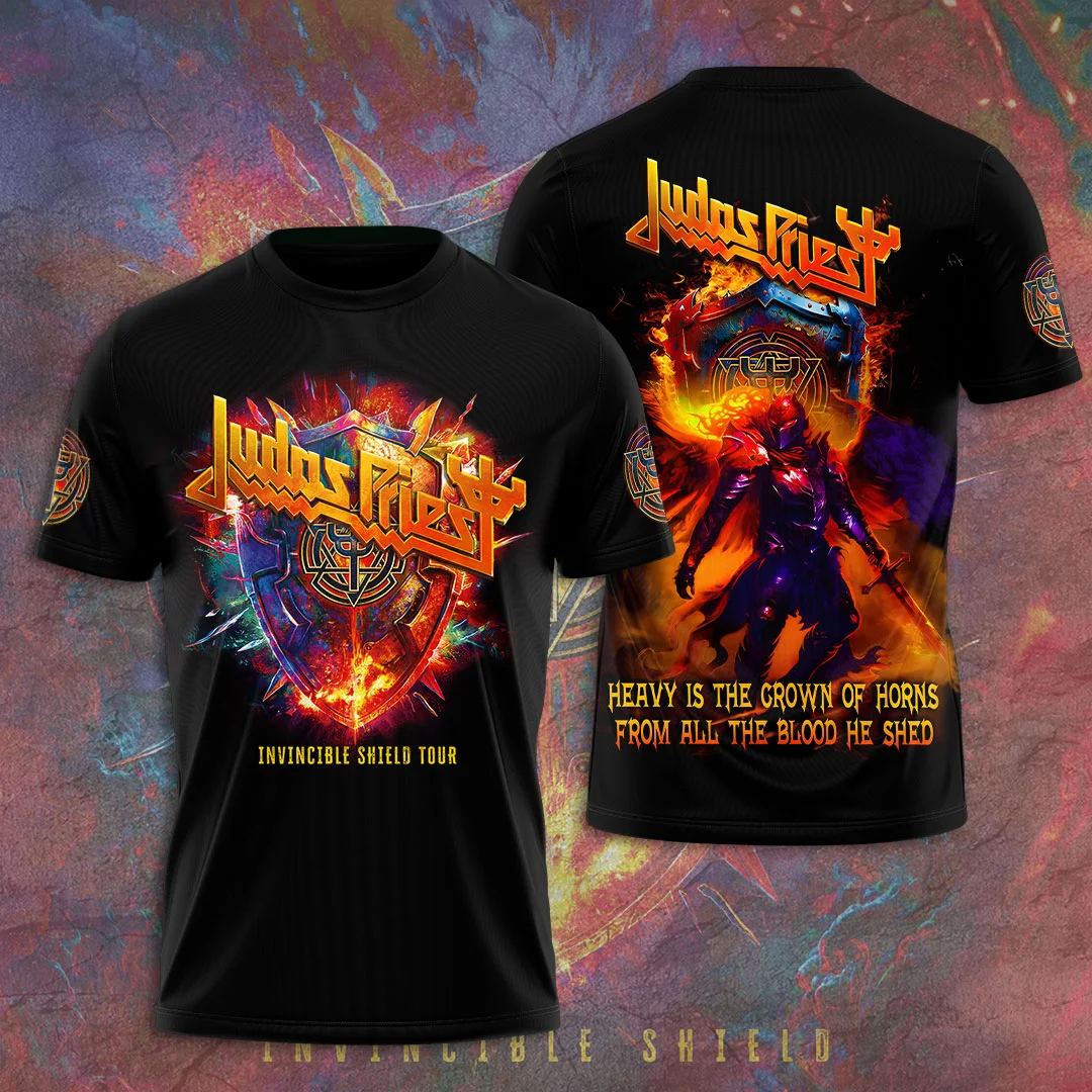 

Heavy Metal Rock Band T Shirt Judas Priest 3d Print T-shirt Men's Women Fashion Short Sleeve Sports T-shirts Tops Men's Clothes