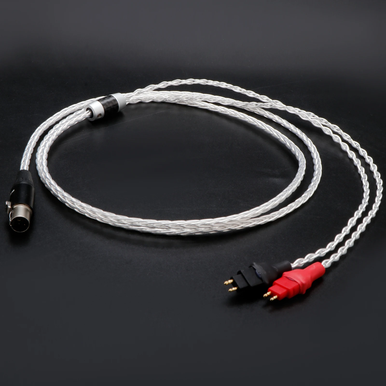 mini xlr 4pin female FOR KANNCUBE AMP to silver-plate Upgrade Headphone Cable for HD650/HD565/HD580/HD600/HD660S/HD25 Headphones