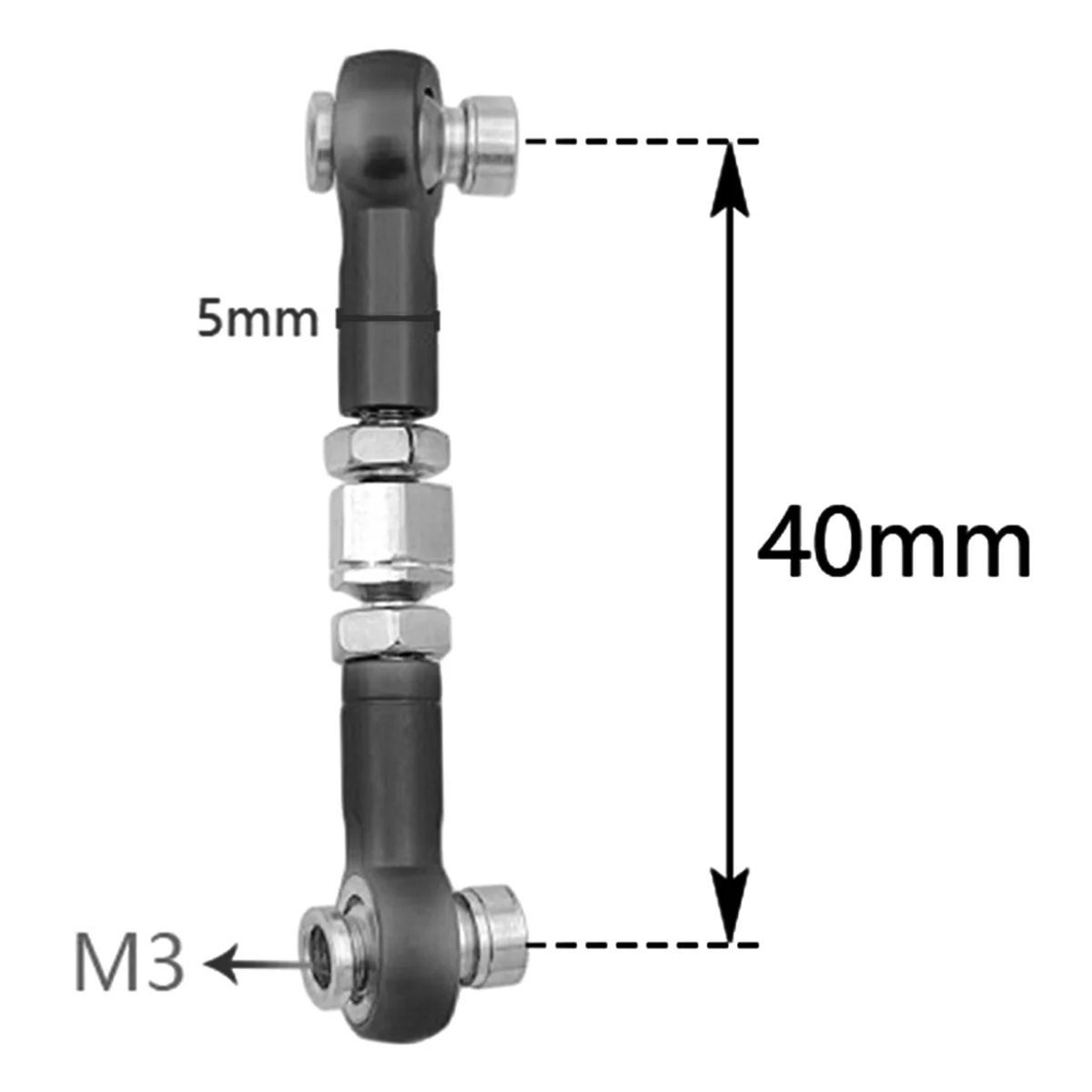 Ensemble de liaison en métal noir pour Slash VXL 2WD, pièces de mise à niveau de voiture RC Stampede Hoss 1/10