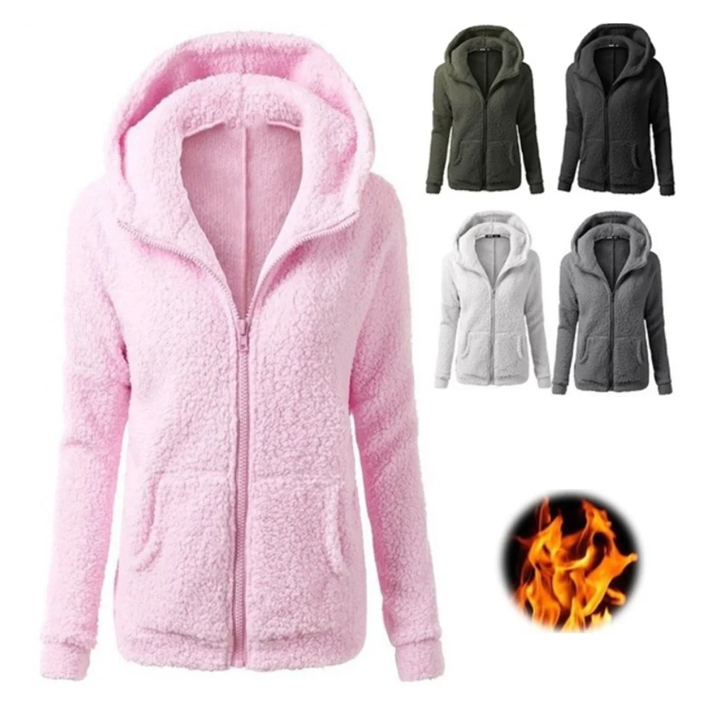 Jacket Coat Long Sleeve Hoodies Fleece Thick Plush Sweatshirt For Daily Wear Party And So On