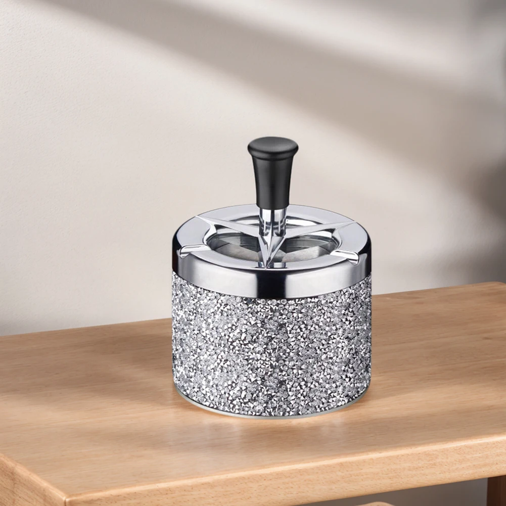 

Пепельница с откидной крышкой, вращающаяся, ветрозащитная, для автомобиля, металлическая настольная пепельница для курения сигарет