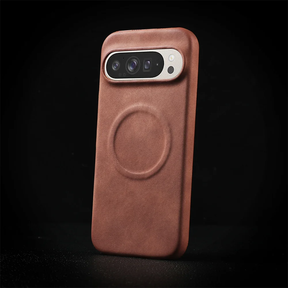 Luxuriöse Handyhülle aus Schafsleder mit Magnetverschluss für Google Pixel 11 10 9 8 7 Pro XL 8A 7A, stoßfest, Business-Design, matte, harte Rückseite – Detail 12