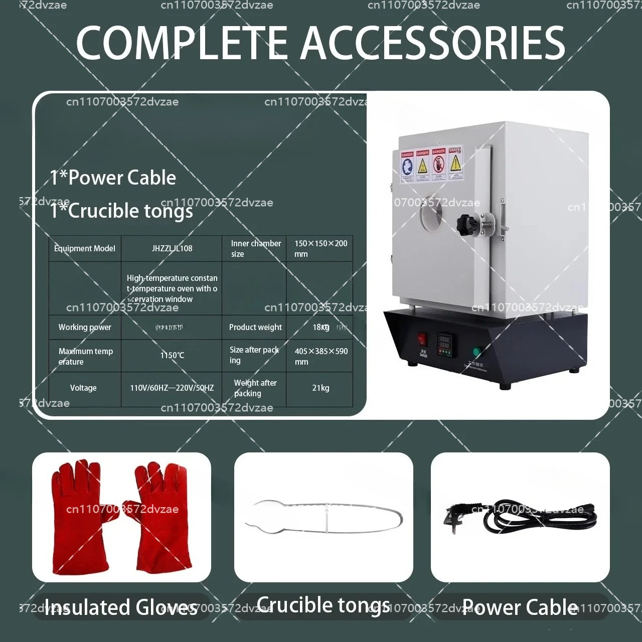 

Window-Type Thermostatic Oven - Precise Intelligent Temp Control Tool for Jewelry DIY Metal Melting & Wax Firing