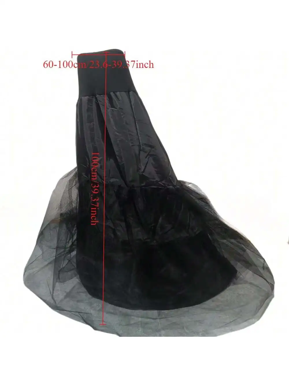 Schwarzer Hoop Langer Petticoat Krinoline Ballkleid Rock Unterrock Hochzeitsaccessoires – Detail 1