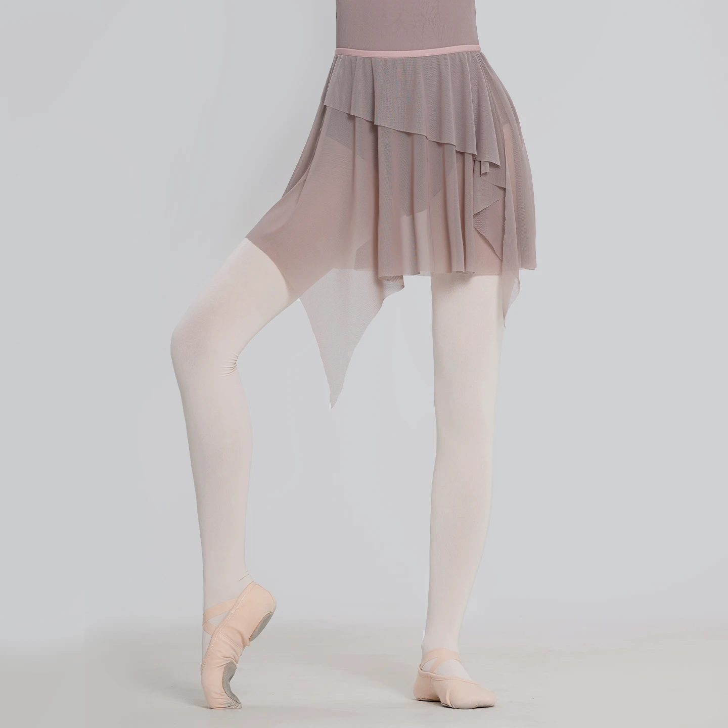 กระโปรงบัลเล่ต์ผู้หญิง ผ้าโปร่งสั้นแบบไม่สมมาตร กระโปรงบัลเล่ต์ กระโปรงสเก็ต กระโปรงบัลเลริน่า กระโปรงเต้นรำ ผ้าทูล