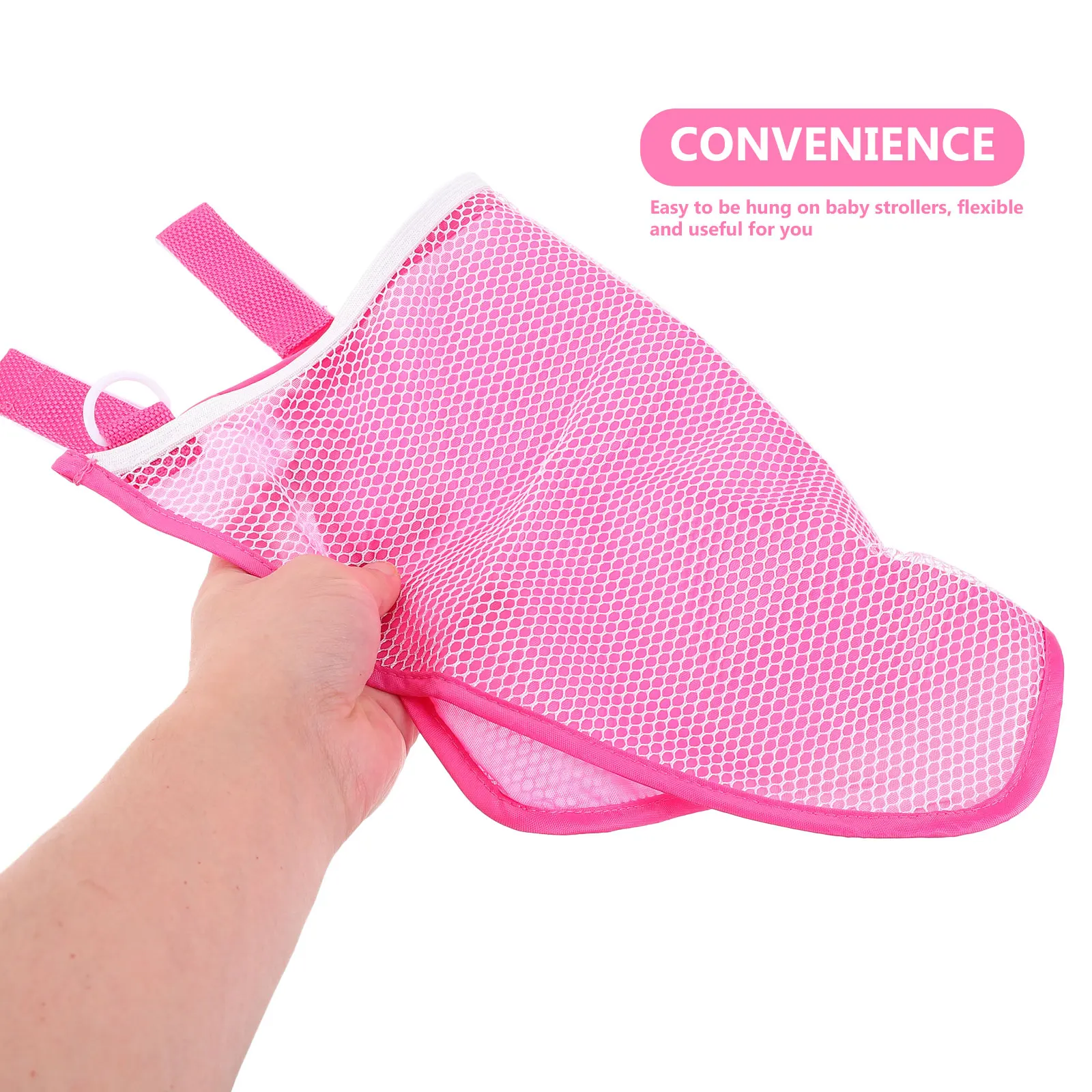 

2 Pcs Waterproof Stroller Hanging Bag Sling Mesh Bags Side Storage Portable Polyester