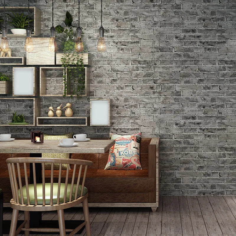 

3d three-dimensional brick brick brick antique green brick wallpaper vintage restaurant clothing store barber shop industrial