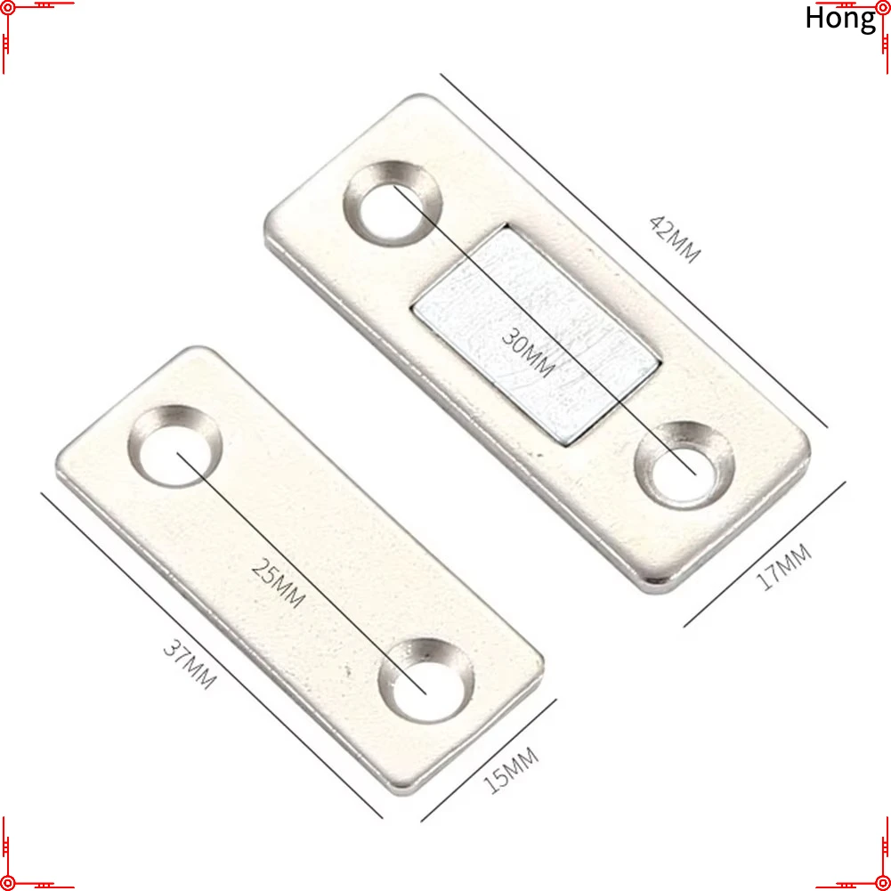 1 Set Hiding Door Catches Hole-Free Invisible Magnet Door Suction Magnetic Cabinet Closer Powerful Ultra-Thin Magnets Door Catch