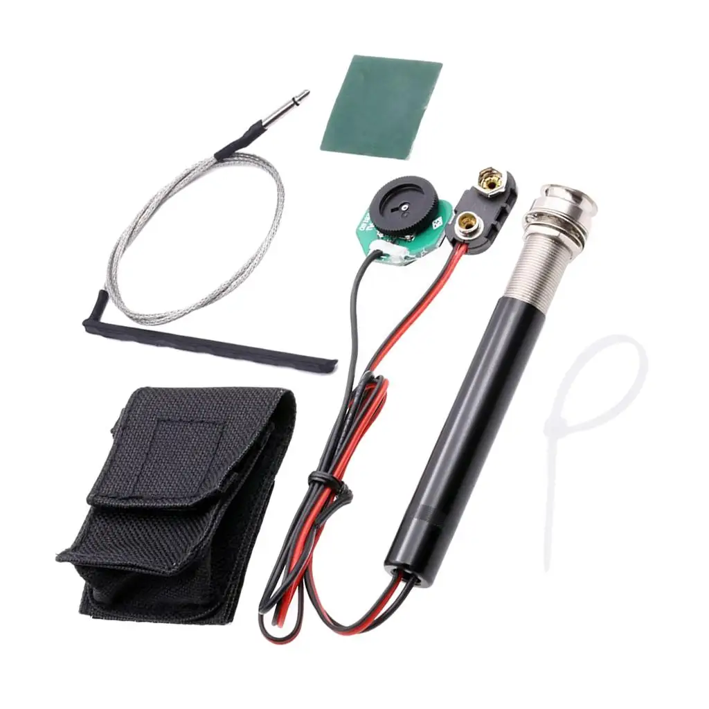 

Acoustic Guitar Endpin Jack Preamp Pickup Kit Active Piezo Volume Control for Guitar Parts Music Accessories