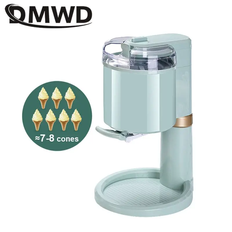 DMWD 1L Automatic Ice Cream Maker Smoothie Frozen Yogurt Fruit Pressing Machine Long-lasting Cold Insulation Milkshake Squeezer