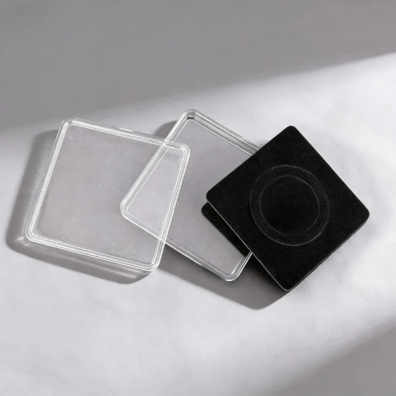 Square Acrylic Commemorative Coin Storage Box Protective Coin Collection Box and Display Case