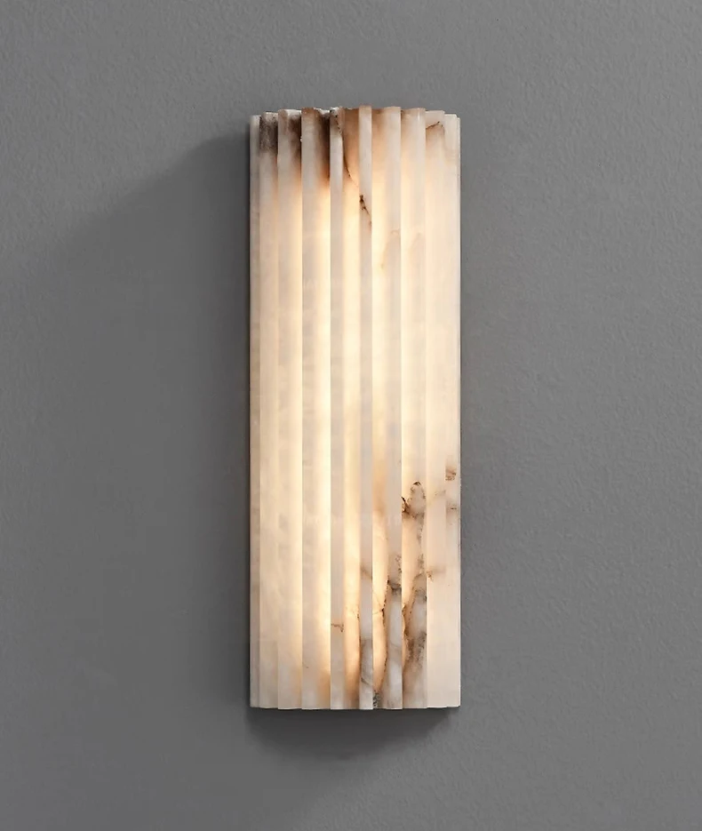 Creative Real Marble LED Wall Lamp Art Deco Room Sconce