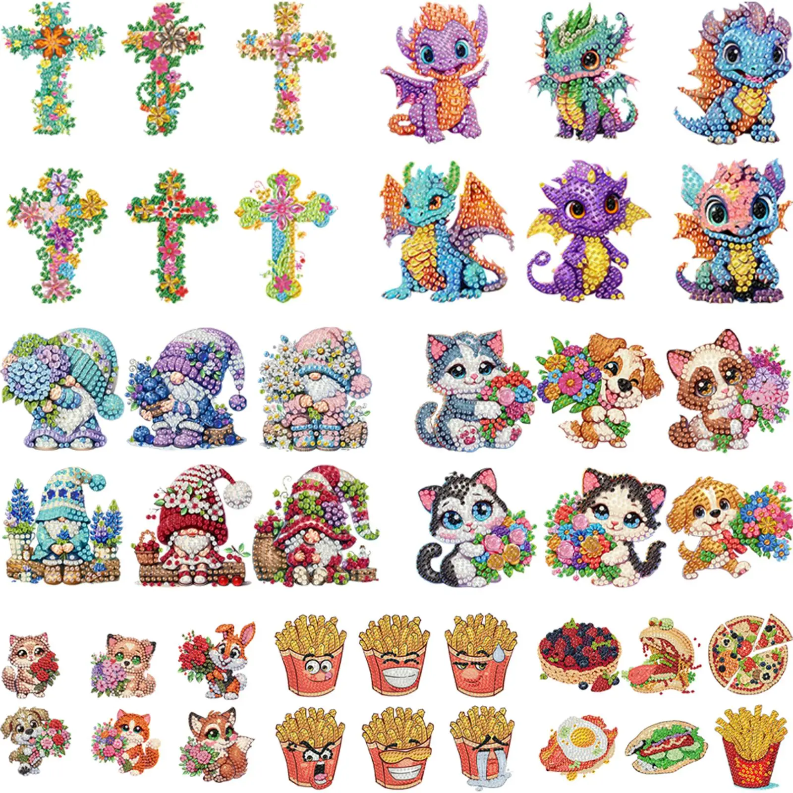 

Набор для алмазной мозаики (6 шт.): магниты на холодильник, алмазные магниты DIY, поделки для взрослых и начинающих