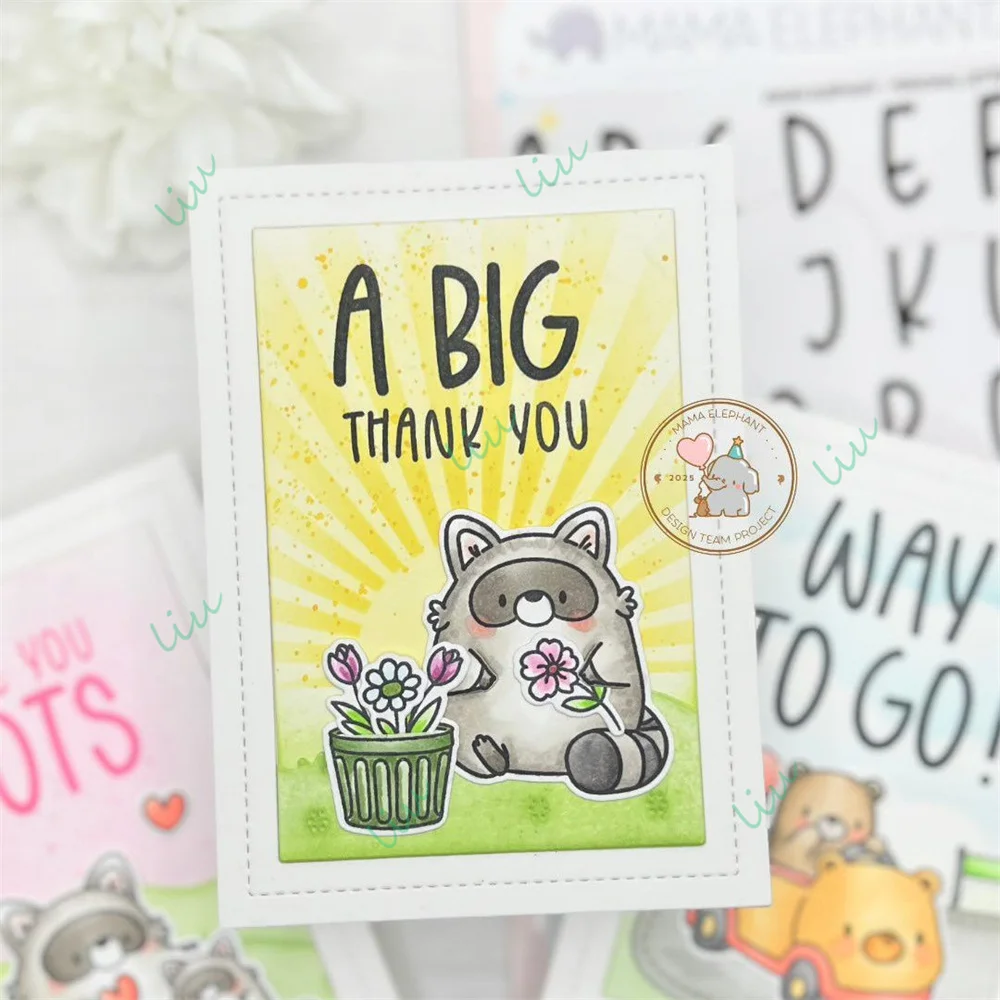 2025 مارس جديد ليتل الراكون حدود مستطيلة من شجرة كبيرة قطع المعادن القاطع يموت Stamps DIY بها بنفسك المنتجات اليدوية الديكور