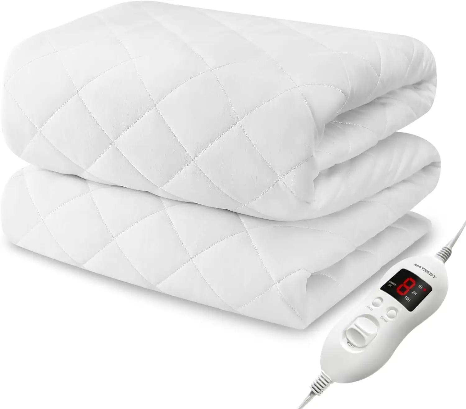 

Heated Mattr Pad Full Size, Electric Mattr Pad Cover W/Single Control 8 Heating Settings, Bed Warmer W/ 4 Auto Shut Off