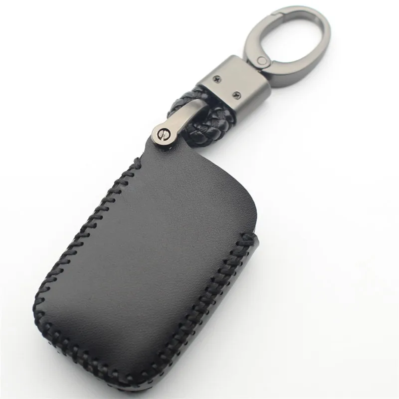 FLYBETTER Genuine Leather Keychain 4Button Smart Key Case Cover For Lexus LX470/GS450h/IS350/SC430/LS460/ES350 Car Styling L248