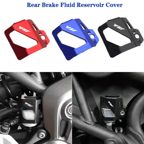 For YAMAHA YZF R7 R9 R1 R3 R6 R125 R25 Motorcycle Rear Brake Fluid Reservoir Tank Guard Brake Master Cylinder Protector Cover