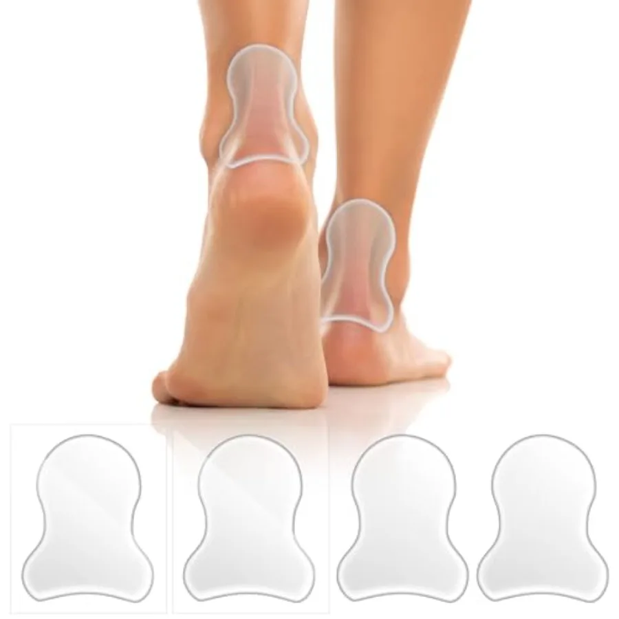 

4 Pieces Hockey Ankle Gel Pads Skate Gel Discs for Boots Ankle Protector Brace Skate Accessories for Ice Riding Ski, 2.48 Inch