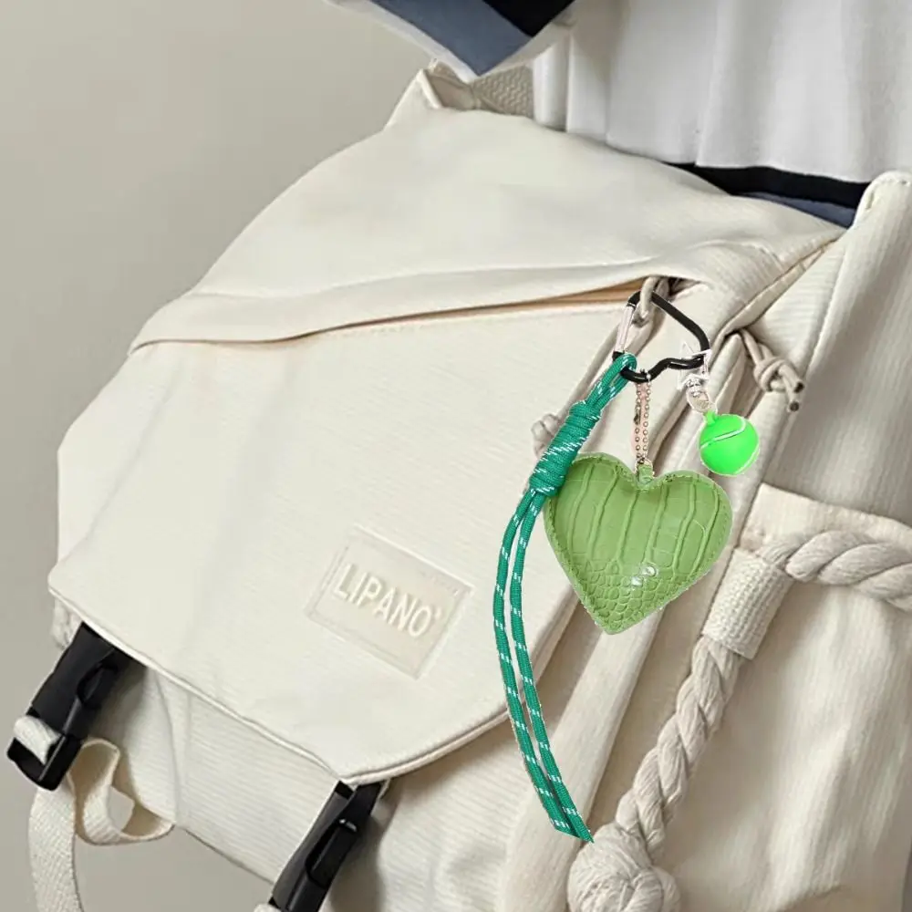 بو الجلود القلب المفاتيح المنسوجة حبل التنس حبل مضفر سيارة Keyrings مكافحة خسر حقيبة قلادة الحب حقيبة كرة القدم سحر