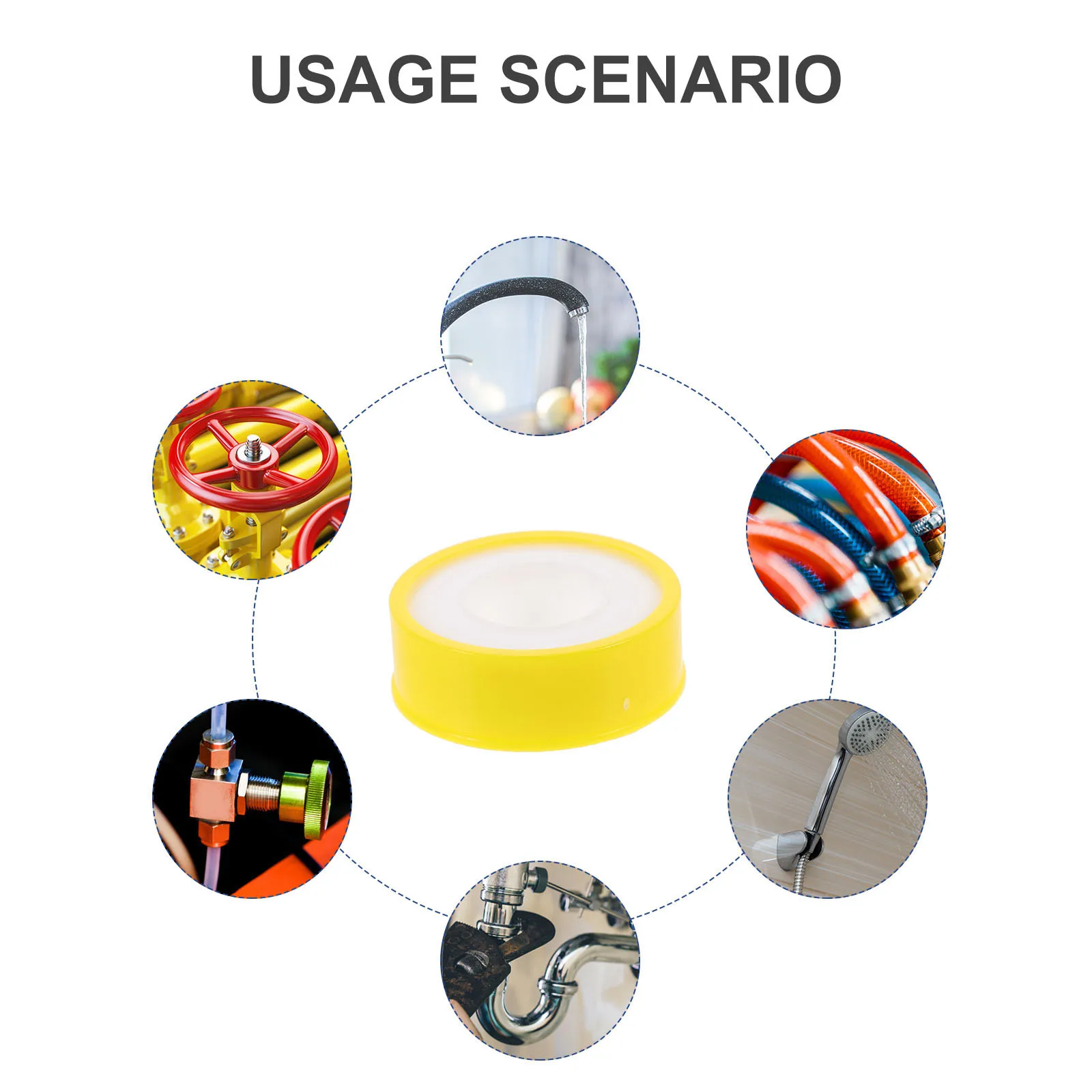 

Raw Tape 10 Rolls 12mmx12m Sealing Tape for Water Pipes Gas Tube Leak Repair Plumbers Hydraulic Pneumatic Seal