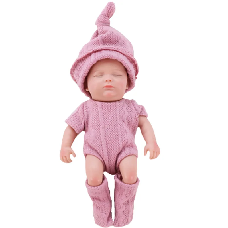 

23CM Micro Full Body Silicone Baby Dolls Lifelike Mini Reborn Doll Soft Body Birthday Christmas Gift Toys for Kids