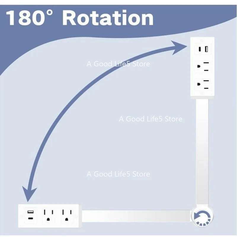 

Универсальный удлинитель электрической розетки для дивана, прикроватной тумбочки, столика.