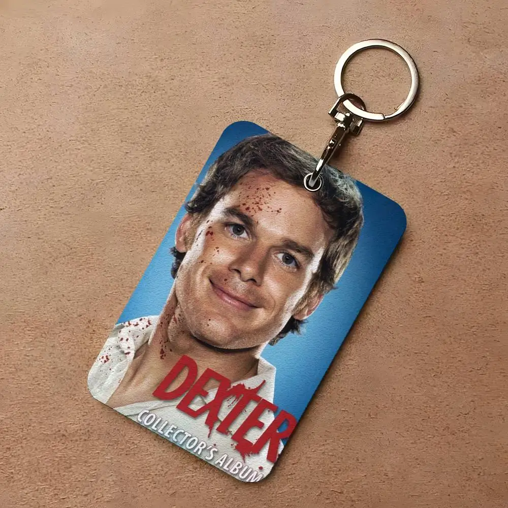 

1 шт. Кожаный брелок-картхолдер D-Dexter Michael C.Hall Classic TV для карт доступа и ключей