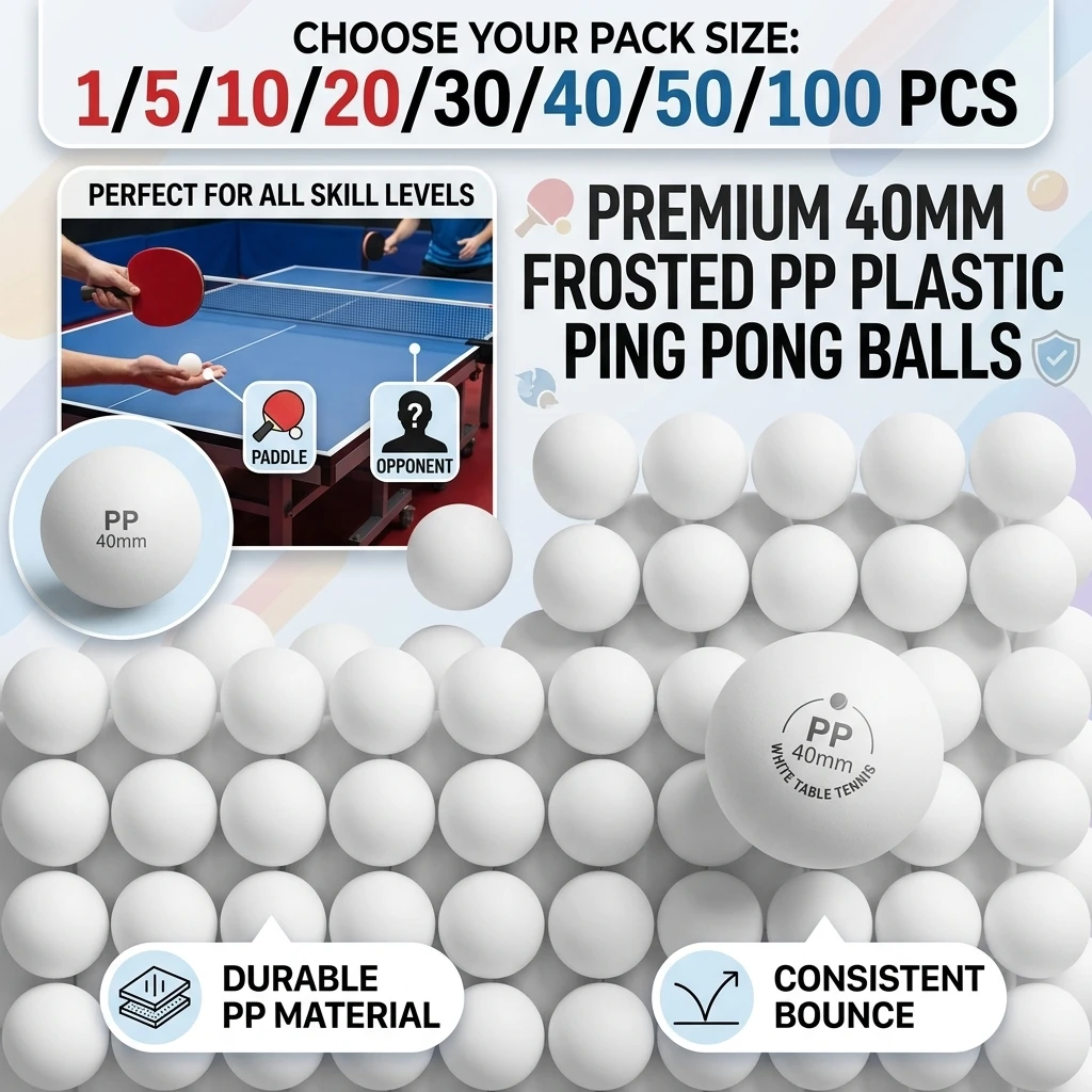 1/5/10/20/30/40/50/100PCS*40mm Entertainment Table Tennis Balls Uniform Round Shape Multi-Color Option For Group Game