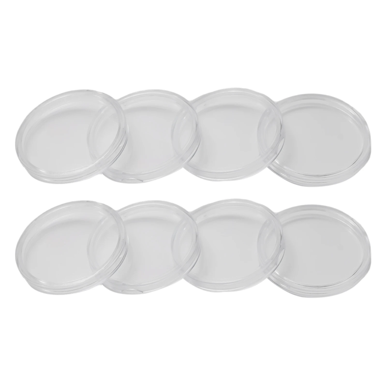 Home Storage Organizer Coin Capsules Coin Cases 100pcs Plastic Rimless Transparent Coin Capsules Display Holder