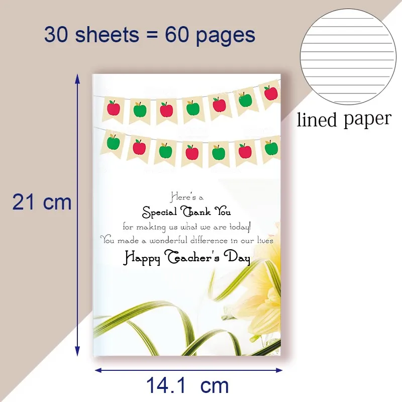 Artigos de papelaria a5 caderno feliz dia do professor presente nota livro bloco de notas campus estudante citação obrigado professor para guiar nos