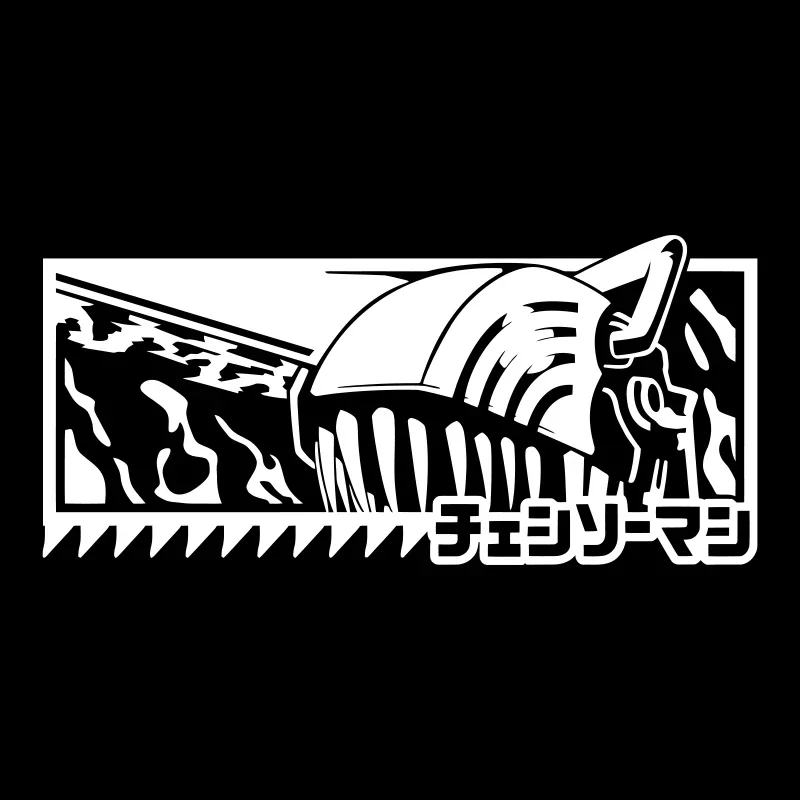 Japanese Anime Chainsaw Man Car Sticker PVC Vinyl Decal for Window Bumper Notebook Exterior Decor