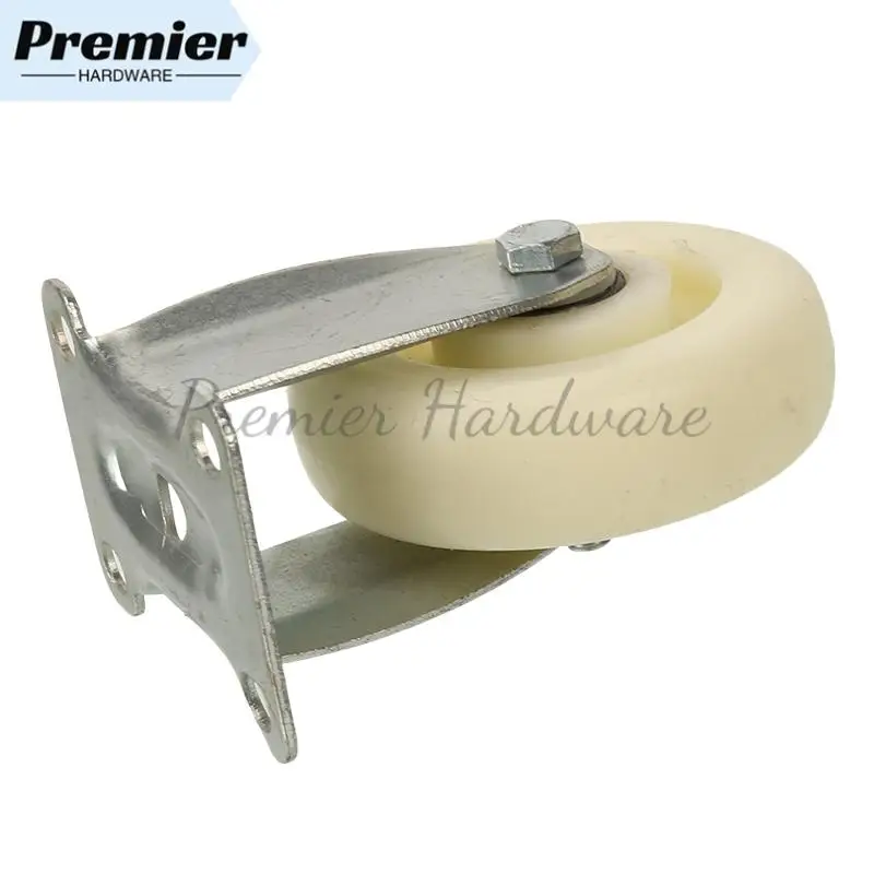 

4 Inch Universal Swivel Casters - White PP Nylon Dual Roller Wheel for Platform Trolley & Home Fixed/Swivel Furniture