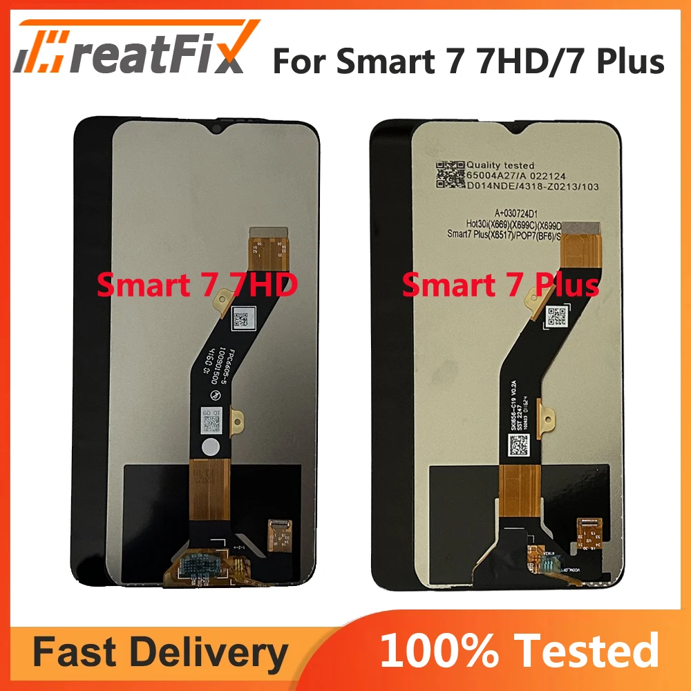 

For Infinix Samrt 7 X6515 Smart7 HD X6516 Smart 7 Plus X6517 lcd Display Touch Screen Digitizer Sensor Assembly Replacement