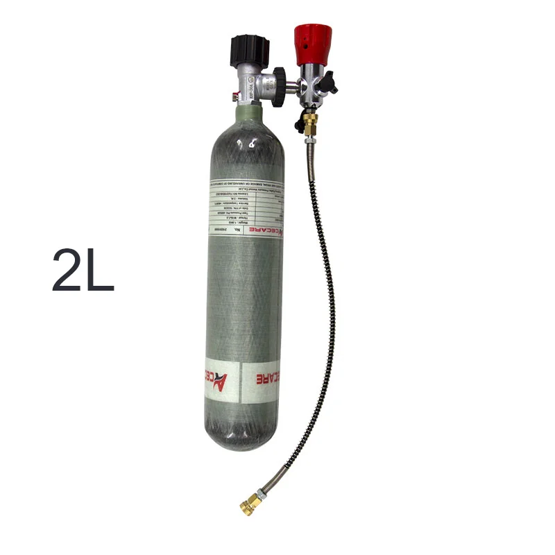 Acecare 4500psi 2l Koolstofvezel Cilinder Hogedruk Luchttank Opladen Vulstation Regelaar Klep Scuba Diving M 18*1.5