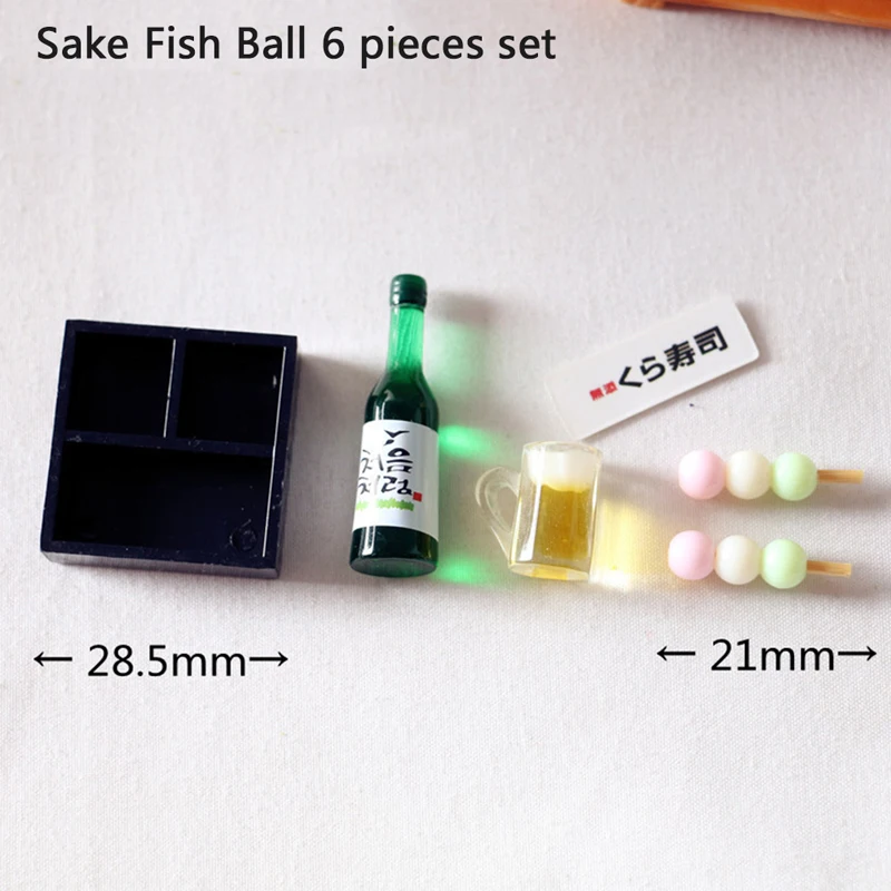 Dollhouse Miniature Food Japanese Sushi Fish Ball Tempura Bento Doll Kitchen Toy view 6