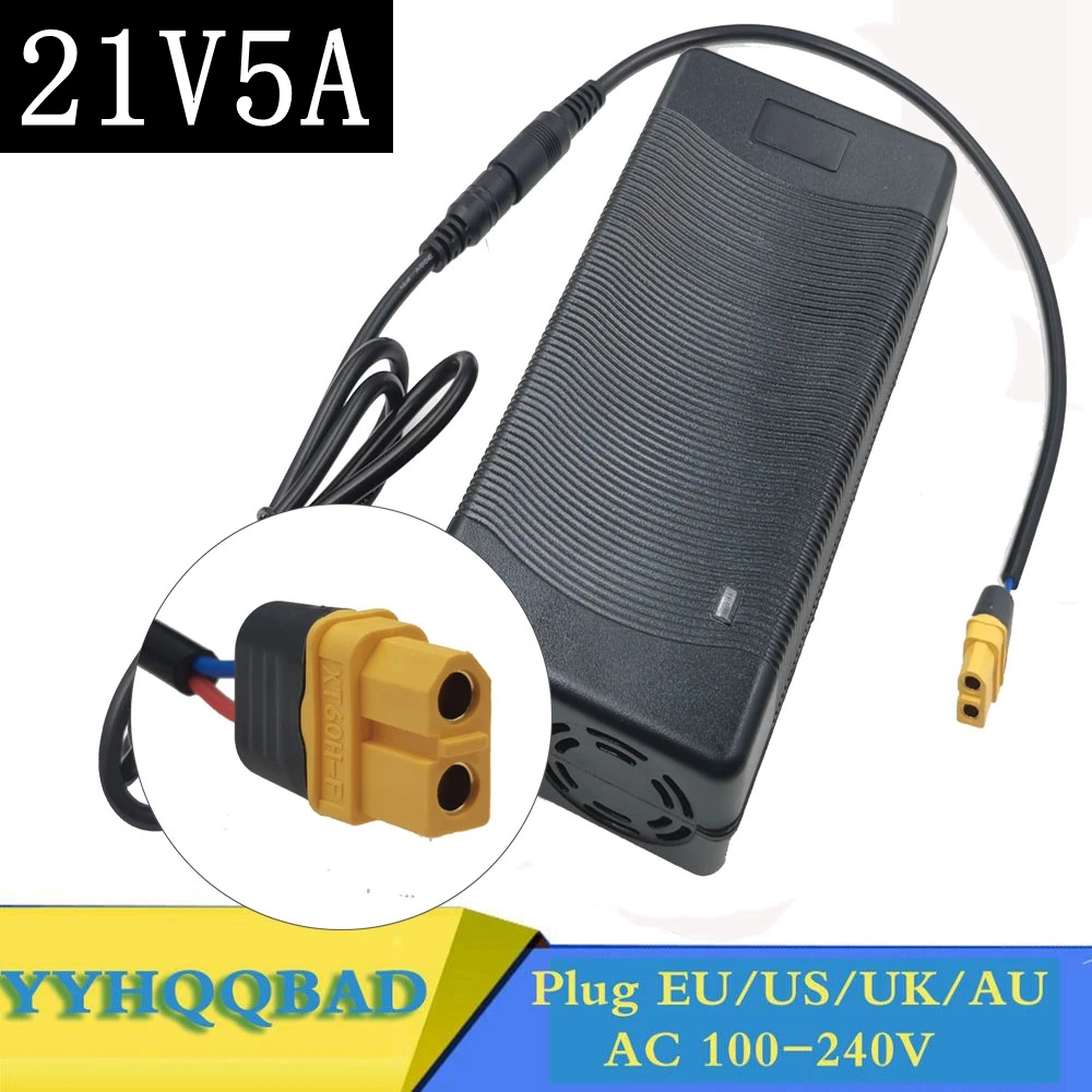 21V 5A lithium battery charger 5 Series 100-240V 21V5A battery charger for lithium battery XT60 Connector