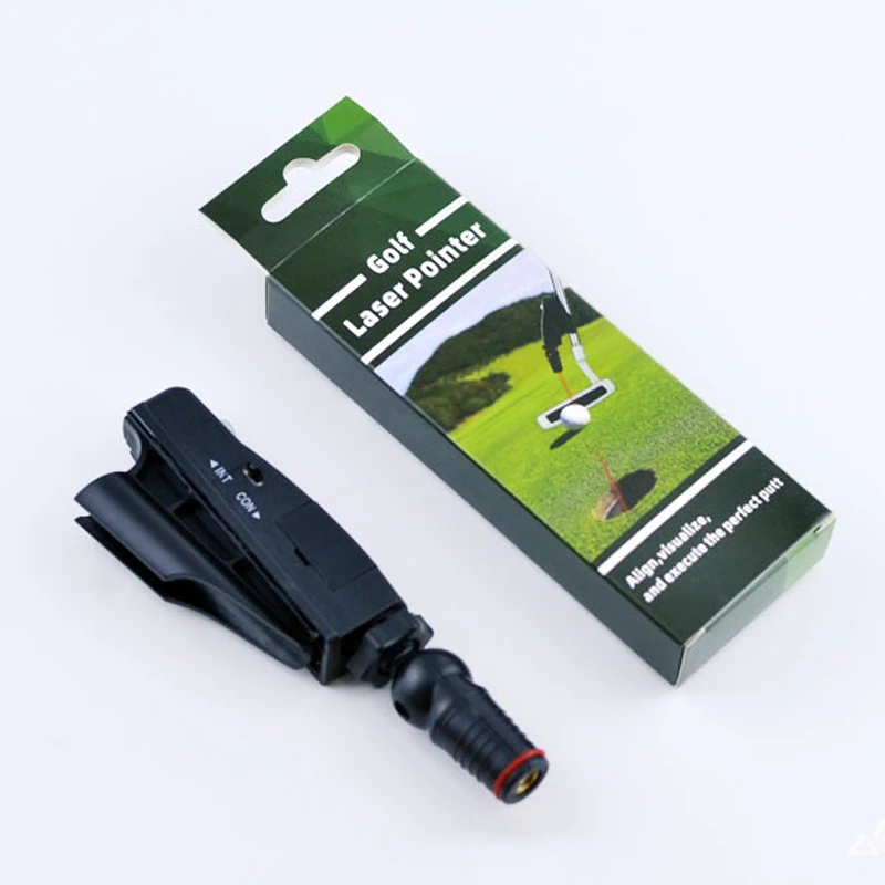 เครื่องแก้ไขเป้าหมายการตีกอล์ฟ สายฝึกซ้อมกอล์ฟ ชุดเลเซอร์พัตเตอร์กอล์ฟพร้อมกล่องป้องกันขาตั้งกล้อง เทรนเนอร์เลเซอร์กอล์ฟ