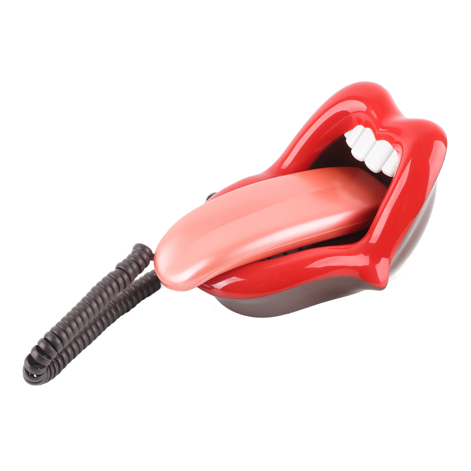 Office Telephone Multi-Functional Red Large Tongue Shape Telephone Desk Phone Home Decoration