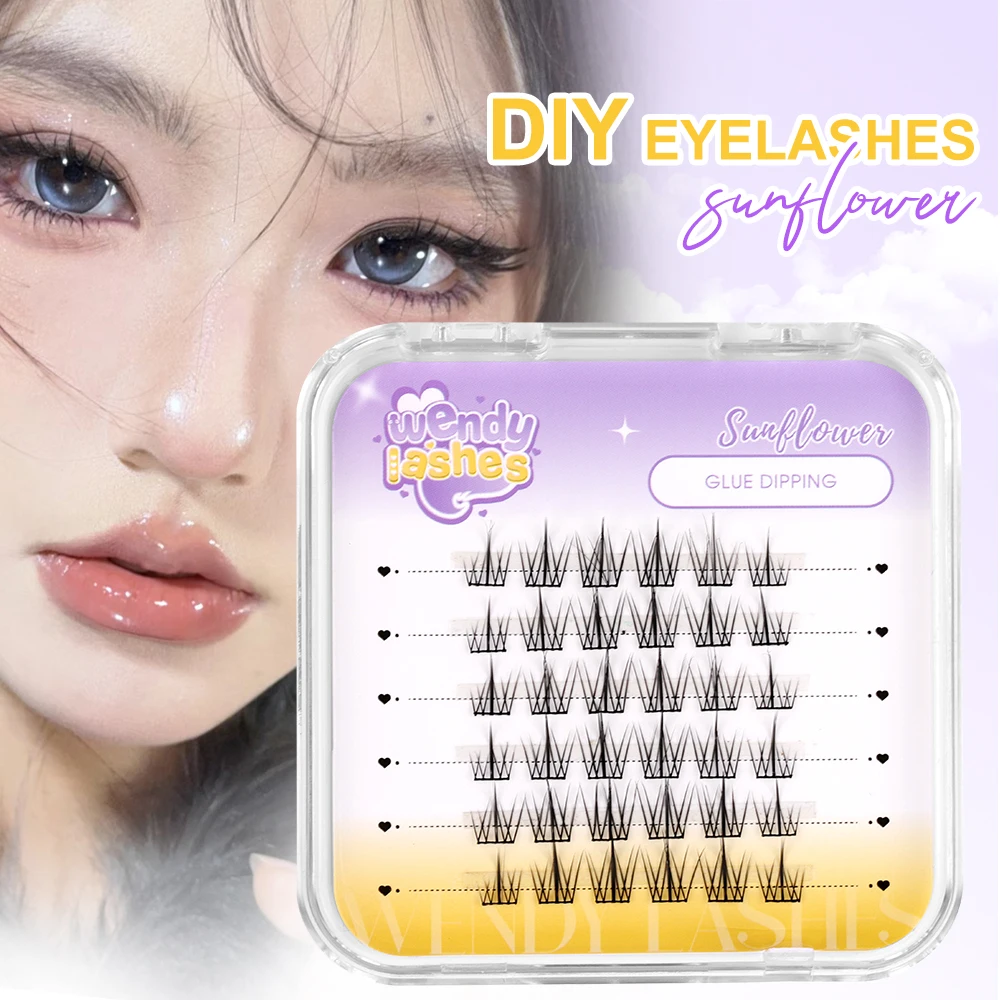 

Wendy Lashes Cluster Lashes Natural Eyelash extension Volume Individual Lashes Mixed Tray Lashes Cluster Natural DIY Eyelashes