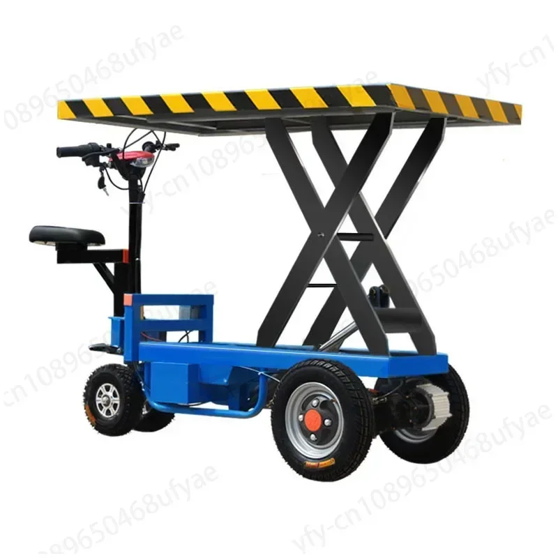 ENERGY AND EFFICIENCY Electric Flatbed Hydraulic Lift Platform Lift Greenhouse Market Truck Pull Goods Farm Trolley