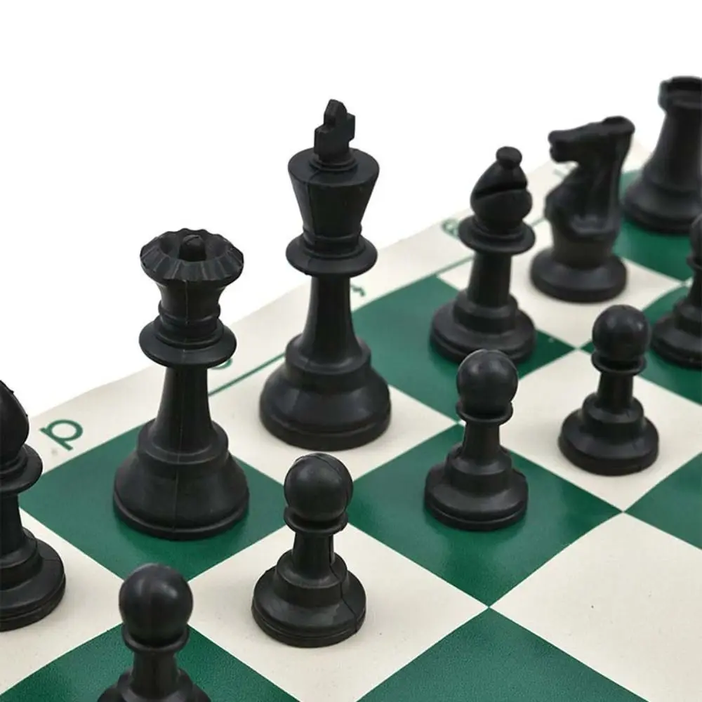 ألعاب الطاولة للطي رقعة الشطرنج التعبئة دلو التعليمية في الهواء الطلق السفر الشطرنج مجموعة 34 سنتيمتر/50 سنتيمتر أبيض وأسود الاطفال مجموعة الشطرنج