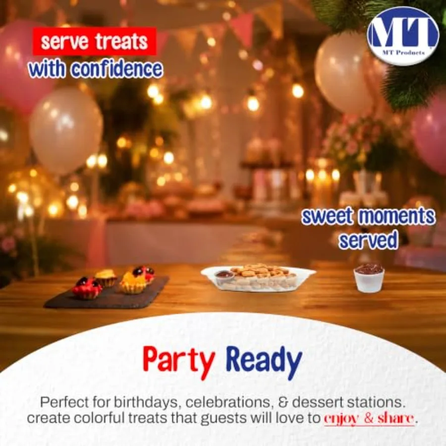 Clear Plastic Disposable Banana Split Boats 12 oz. - Ice Cream Sundae Bowls Pack of - Made in the USA view 5