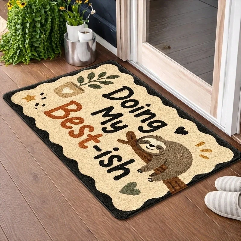 Newest Floor Mat Cartoon Spotted Dog Welcome Home Paw Doormat Pet Lover Front Door Floor Mat
