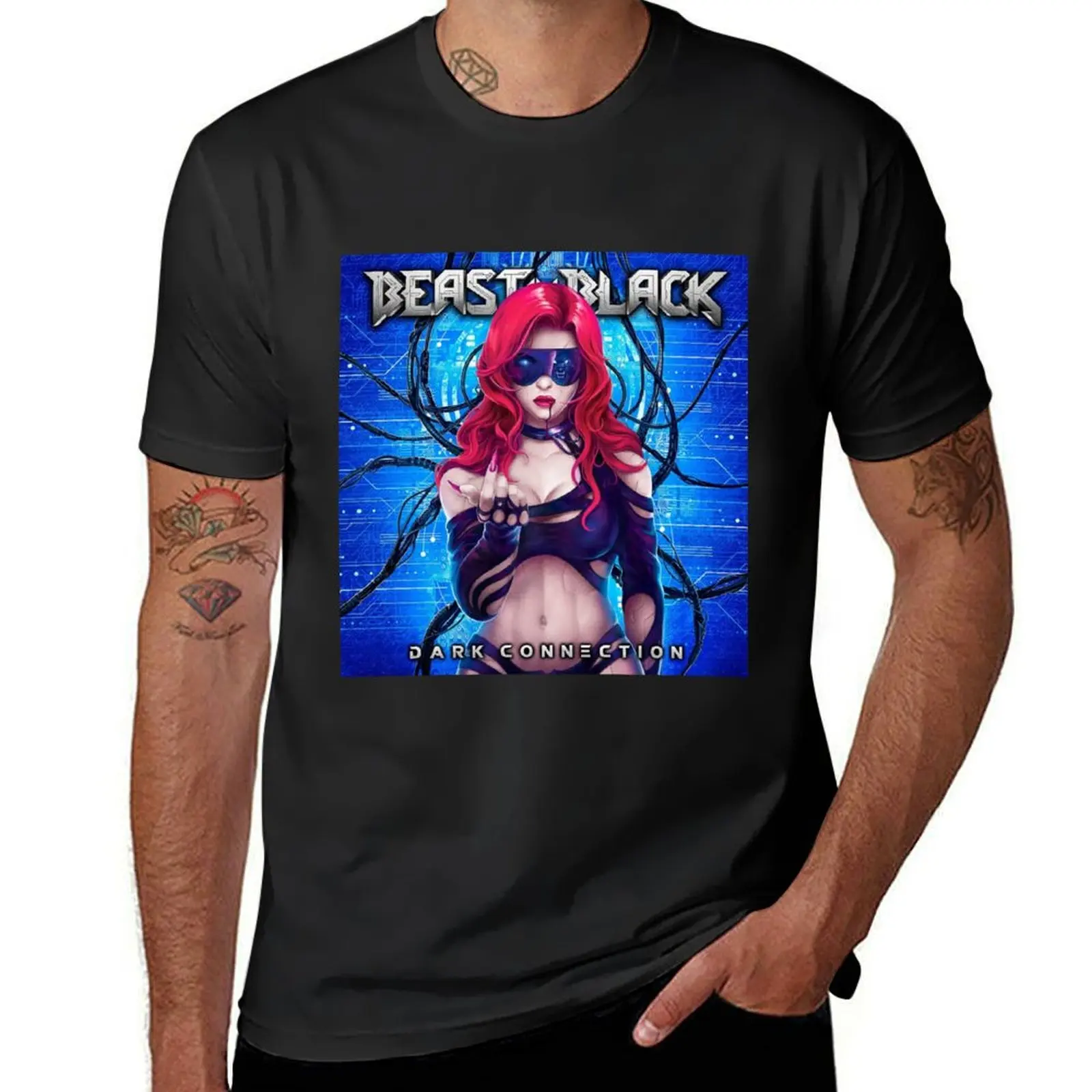 Beast in Black T-Shirt summer tops tops t shirts for men cotton